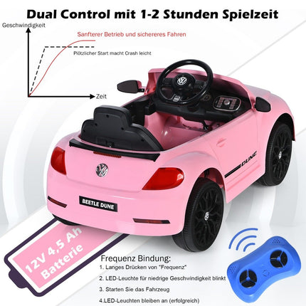 Kinder Aufsitz-VW Käfer mit Musik & Fernsteuerung