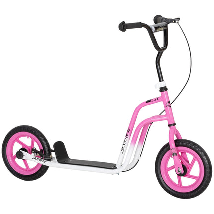 Kids Scooter, Adjustable Handlebar, Large Wheels, Pink
