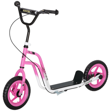 Kids Scooter, Adjustable Handlebar, Large Wheels, Pink
