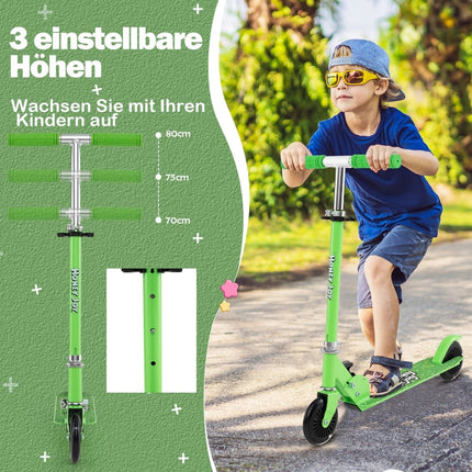 Kinderroller mit LED-Rädern, faltbar, höhenverstellbarer Lenker