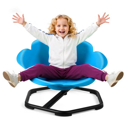 Kids Sensory Swivel Chair, 360 Spin, 220 lb, Blue