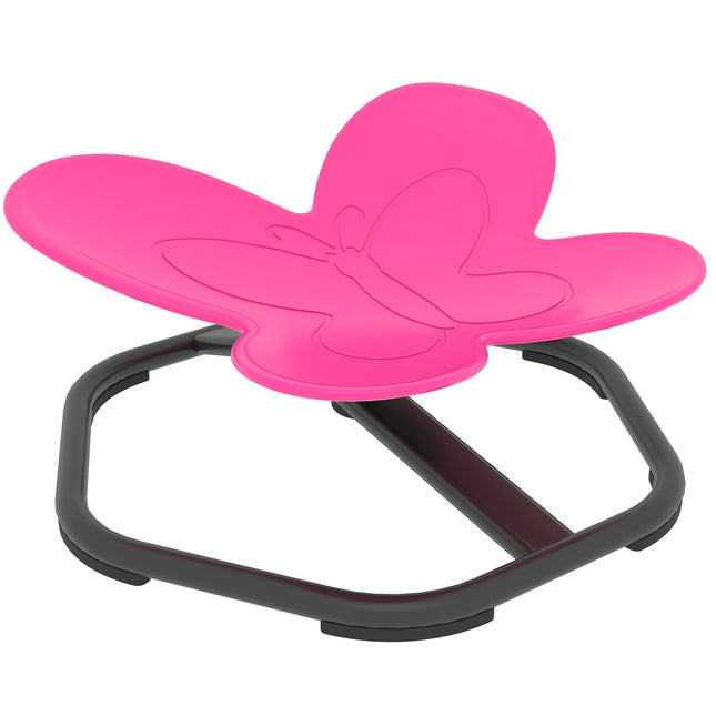 Sensorischer Drehstuhl für Kinder, Schmetterlingsform, Rosa