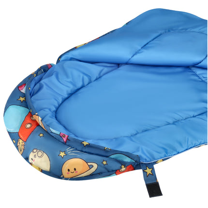 Kinderschlafsack mit Rucksack, 170x60 cm, 12 °C