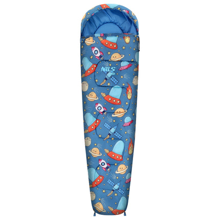 Kinderschlafsack mit Rucksack, 170x60 cm, 12 °C
