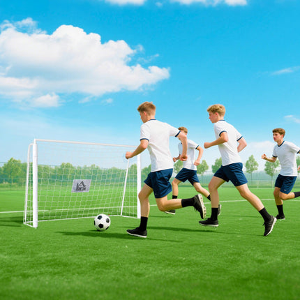 Kids Soccer Goal, Shock-Absorbing, 186x123cm, White