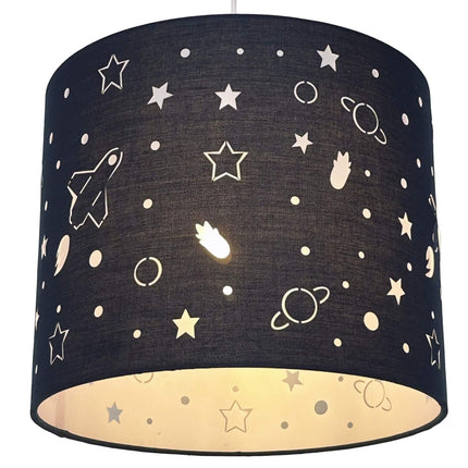 Kids' Space-Themed Hanging Lamp – Planets & Stars