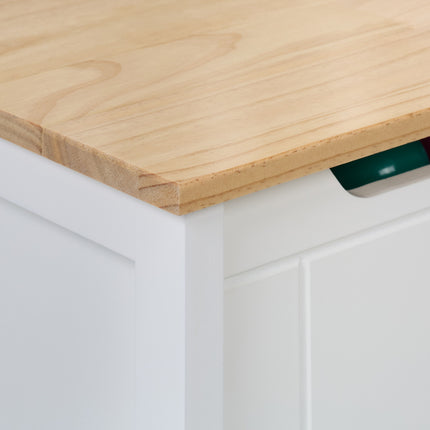 Kids' Storage Bench with Backrest and Toy Chest