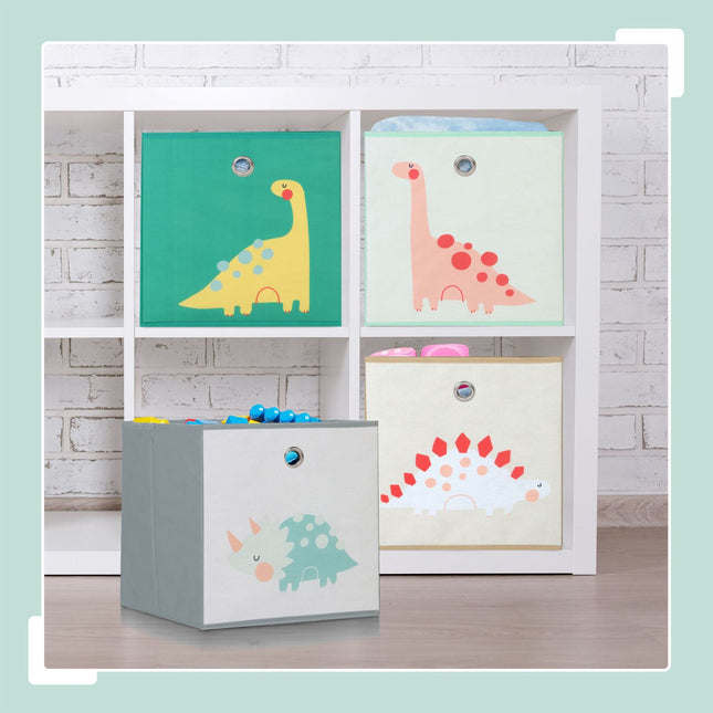 Kinder-Aufbewahrungsbox 4er-Set – faltbar, Tier-Designs