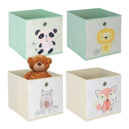 Dětské úložné boxy, skládací, sada 4 ks