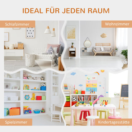Kinderregal und -bank mit Kissen, 103 x 30 x 62 cm