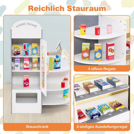 Kindersupermarkt-Spielset mit Kasse & Kreidetafel