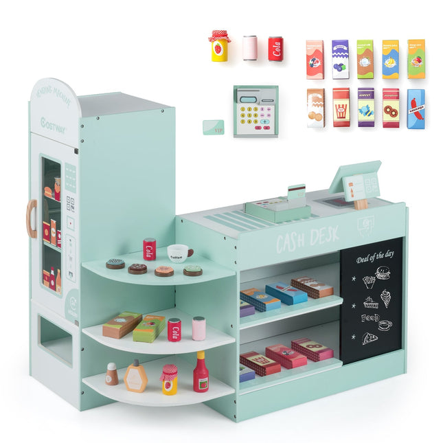 Kinder-Supermarkt-Spielset mit Registrierkasse & Verkaufsautomat
