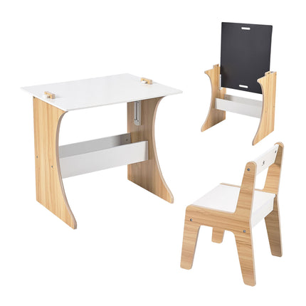 Kids Table & Chair Set with Chalkboard Top