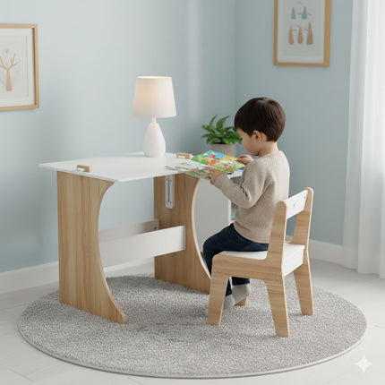 Kids Table & Chair Set with Chalkboard Top