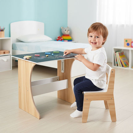 Kids Table & Chair Set with Chalkboard Top