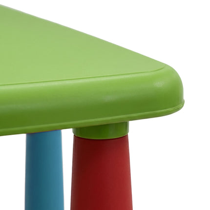 Kids' Table Set with 2 Stools, Multicolour Plastic