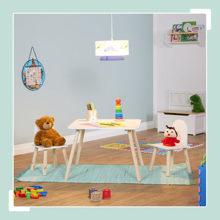 Kids Table and Chairs Set – Indoor Wooden Legs
