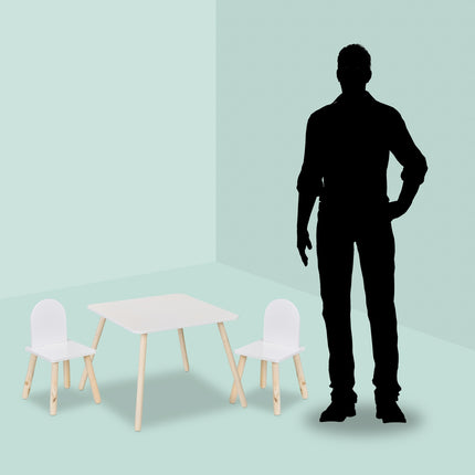 Kids Table and Chairs Set – Indoor Wooden Legs