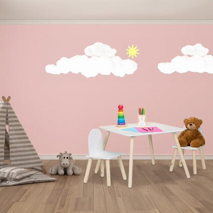 Kids Table and Chairs Set – Indoor Wooden Legs