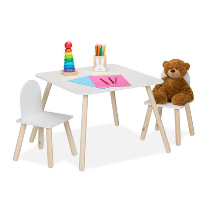 Kids Table and Chairs Set – Indoor Wooden Legs