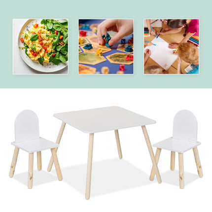 Kids Table and Chairs Set – Indoor Wooden Legs