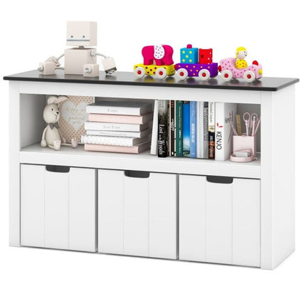 Kids Toy Storage Organizer, 3-Drawer, Blackboard Top