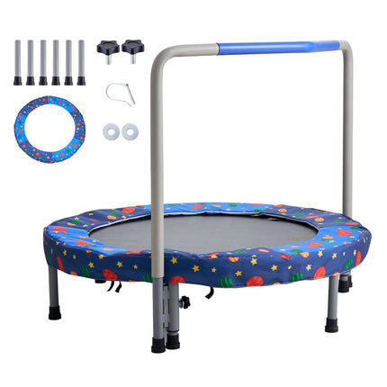 Kids Trampoline 36 Inch, Foldable With Handle, 220 lb