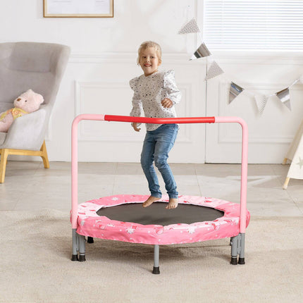 Kids Trampoline 36 Inch, Foldable with Handlebar