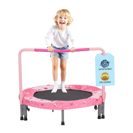 Kids Trampoline 36 Inch, Foldable with Handlebar