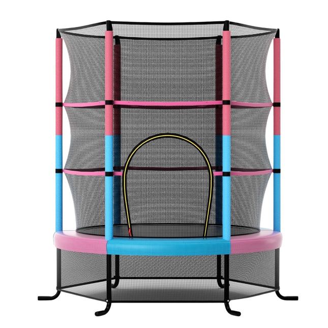 Kinder-Trampolin mit Sicherheitsnetz, Rosa, 135kg Tragkraft