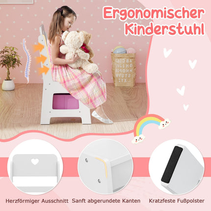 Kinderschminktisch mit LED-Beleuchtung und Aufbewahrung