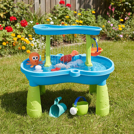 Wasserspieltisch für Kinder mit Zubehör – 2 Ebenen