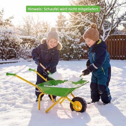 Kids Wheelbarrow with Off-Road Tire, Green, Ages 3+