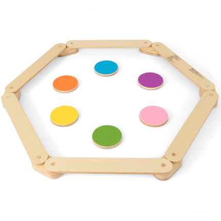 Kids Wooden Balance Beam Set with Stepping Stones, 15-Piece