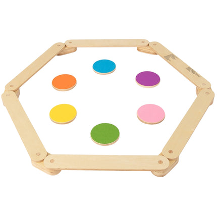 Kids Wooden Balance Beam Set with Stepping Stones, 15-Piece