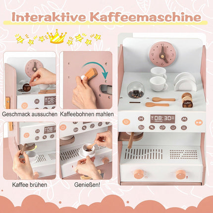 Kids Wooden Grocery Store Playset – Pink Supermarket