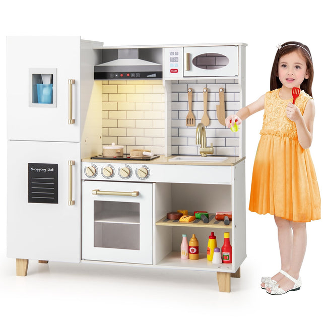 Kinder-Holzspielküche mit Eismaschine und Kreidetafel