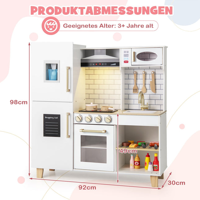 Kinder-Holzspielküche mit Eismaschine und Kreidetafel