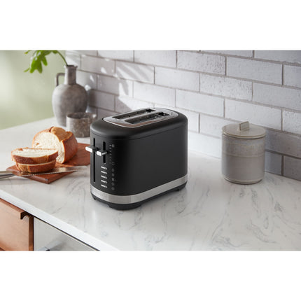 KitchenAid 2-Slice Toaster with Extra-Wide Slots, Matte Black, All-Metal