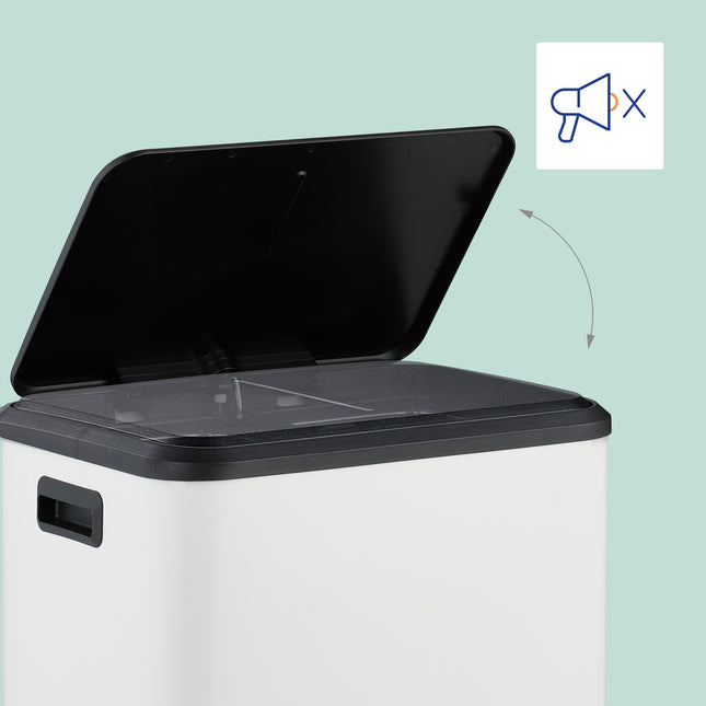 Kitchen Bin, Dual Compartment, 15L Waste Separator