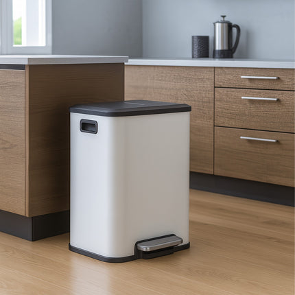 Mülleimer, zwei Fächer, 15L Mülltrenner