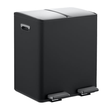 Küchenmülleimer mit Pedal, 2x15L Fächer