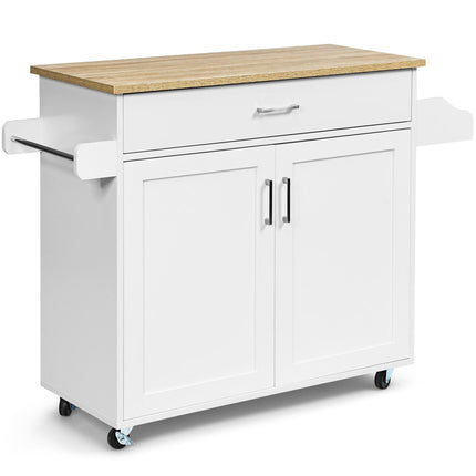 Servierwagen mit verstellbarem Regal und feststellbaren Rollen