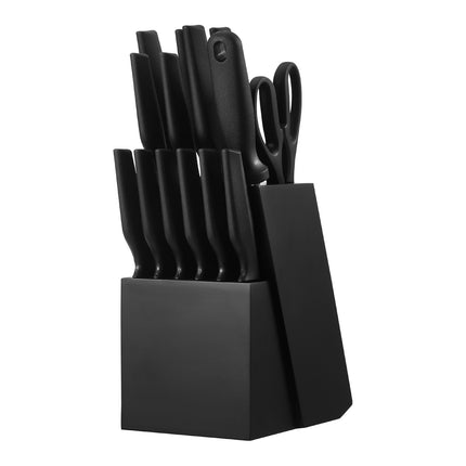 Kitchen Knife Set, 15-Piece with Block and Sharpener