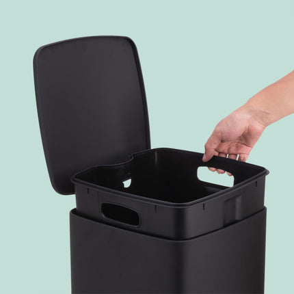 Küchenabfalleimer mit Fußpedal, 30L, Soft-Close-Deckel