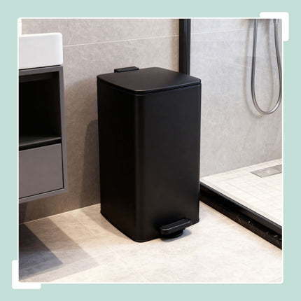 Küchenabfalleimer mit Fußpedal, 30L, Soft-Close-Deckel