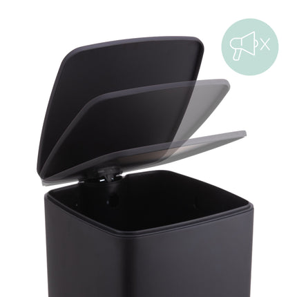 Küchenabfalleimer mit Fußpedal, 30L, Soft-Close-Deckel