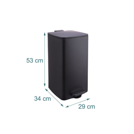 Küchenabfalleimer mit Fußpedal, 30L, Soft-Close-Deckel