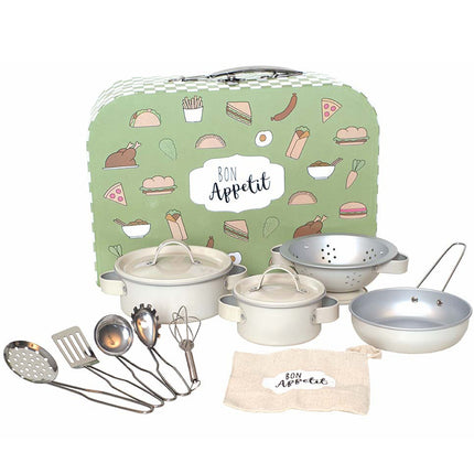 Kitchen Set, Stainless Steel, 10-Piece Cooking Essentials