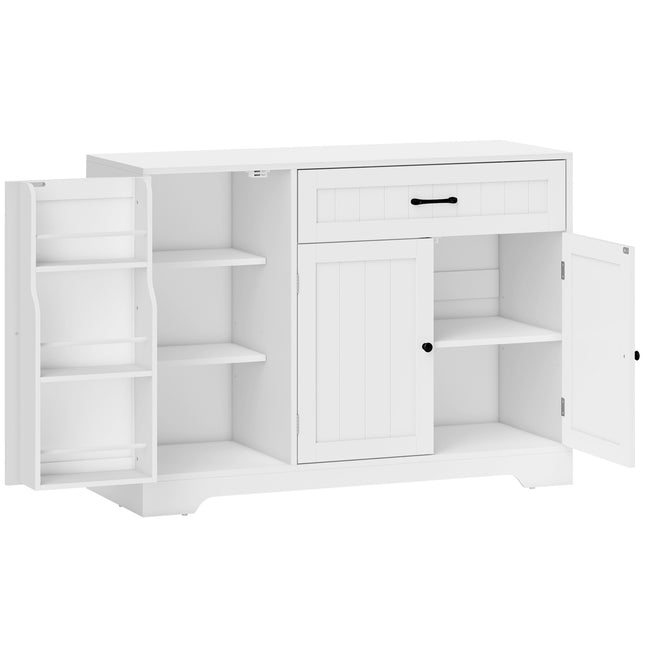 Keukendressoir met lade en verstelbare planken, wit